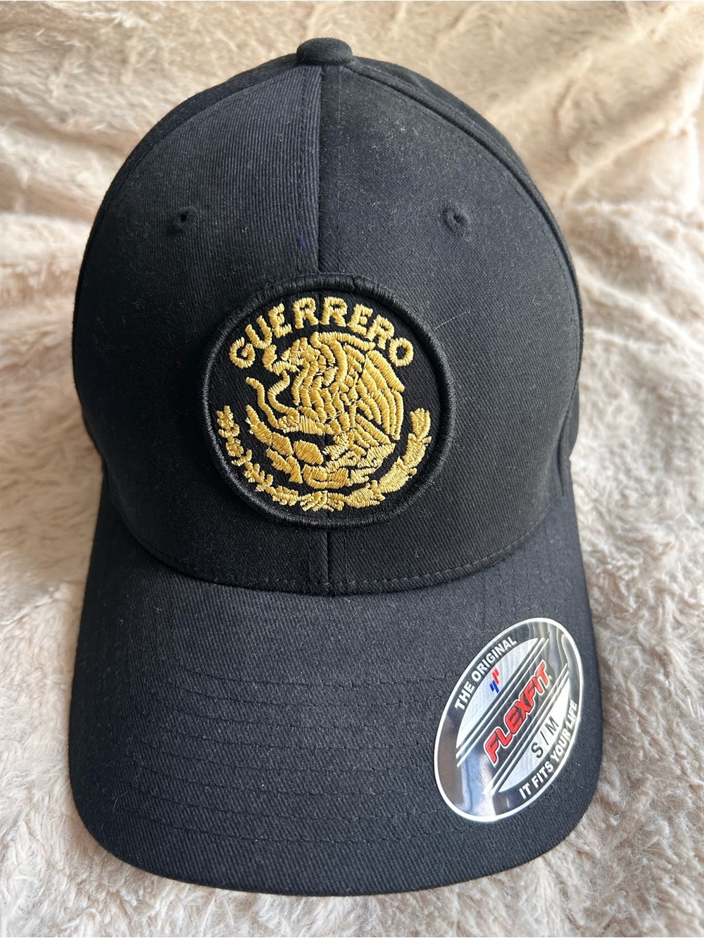 Guerrero Black Cap with Gold Embroidered Patch